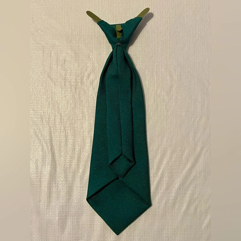 Green Tie with Embroidered Winnie the Pooh Bear